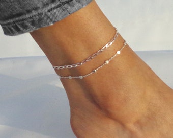 Ankle Bracelet, 925 Italy SOLID Sterling Silver Anklet, Box Chain Anklet, Paperclip Ankle Bracelet, Mariner Link Anklet, Curb Ankle Bracelet