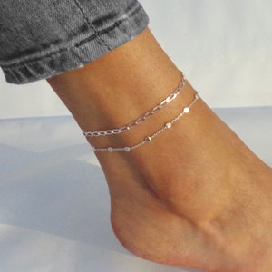 Ankle Bracelet, 925 Italy SOLID Sterling Silver Anklet, Box Chain Anklet, Paperclip Ankle Bracelet, Mariner Link Anklet, Curb Ankle Bracelet