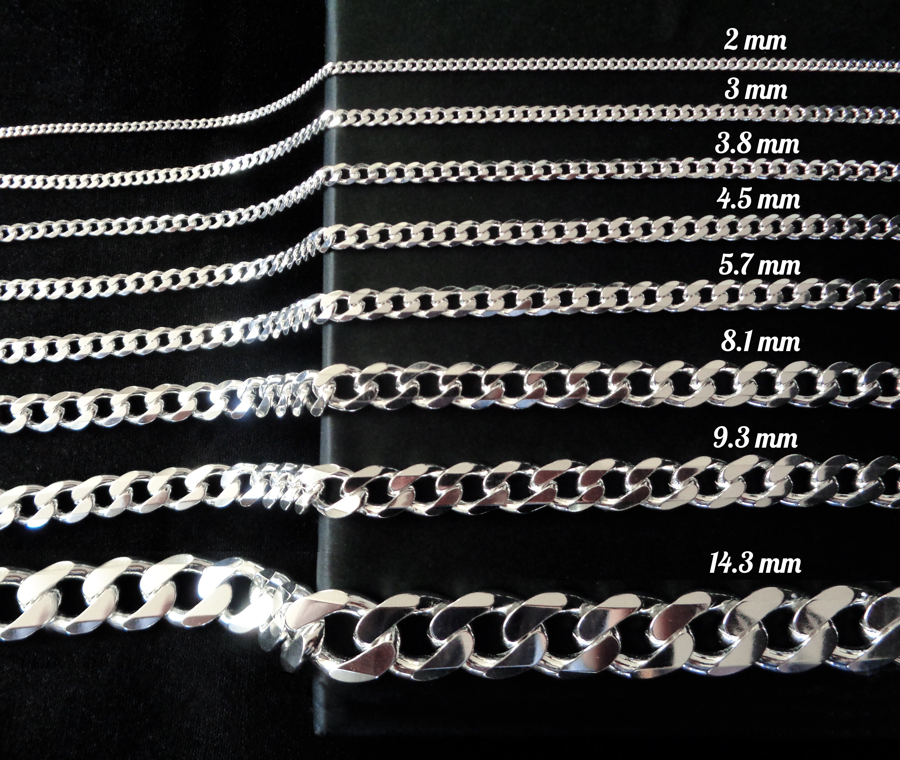 New Precious Italian Anti-Tarnish Sterling Silver strong Curb link Chain 2MM 20" New Precious Italian Anti-Tarnish Sterling Silver strong Curb link Chain 2MM 20"