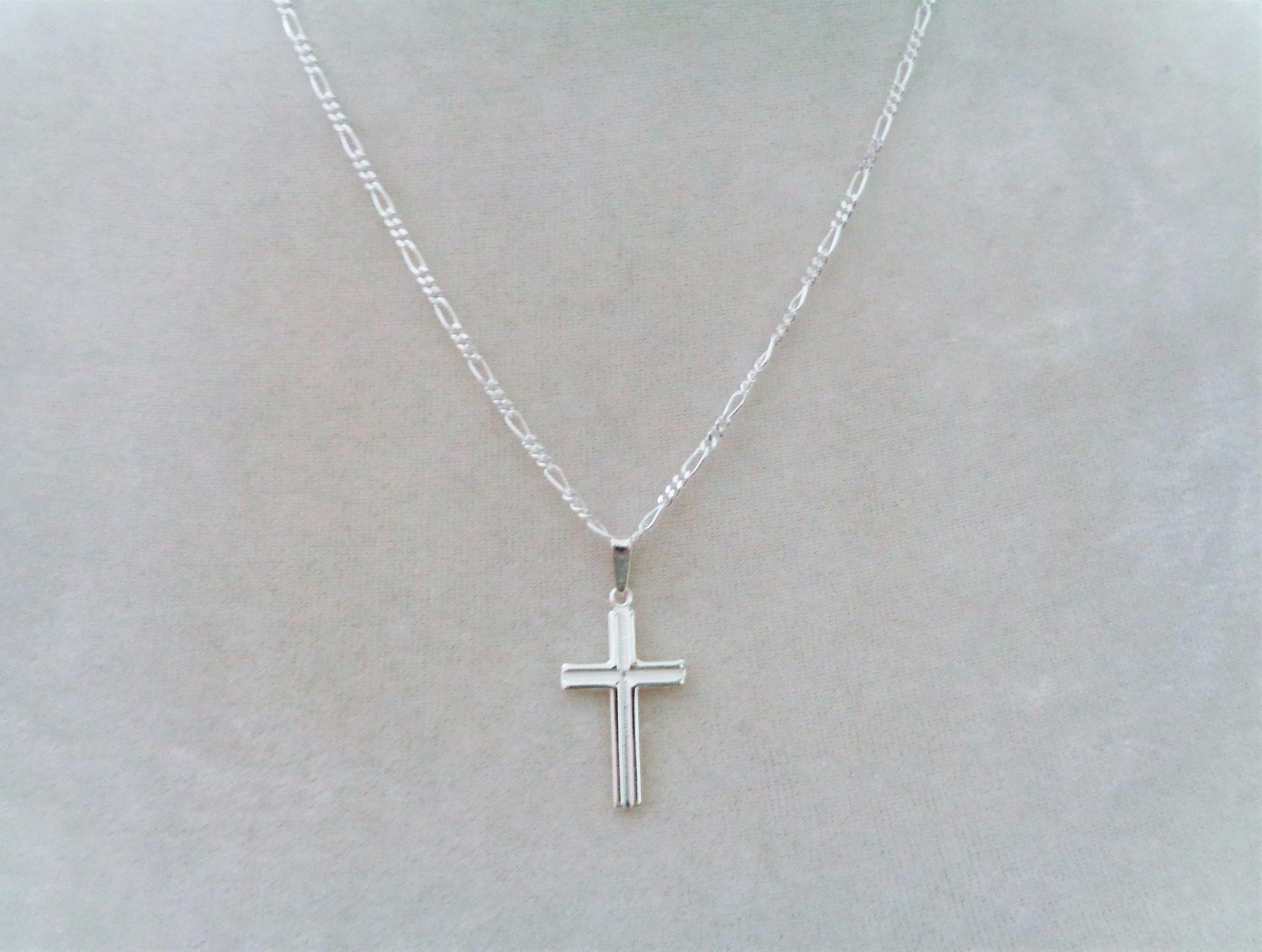 Real Silver Cross Necklace 925 Italy SOLID Sterling Silver Etsy
