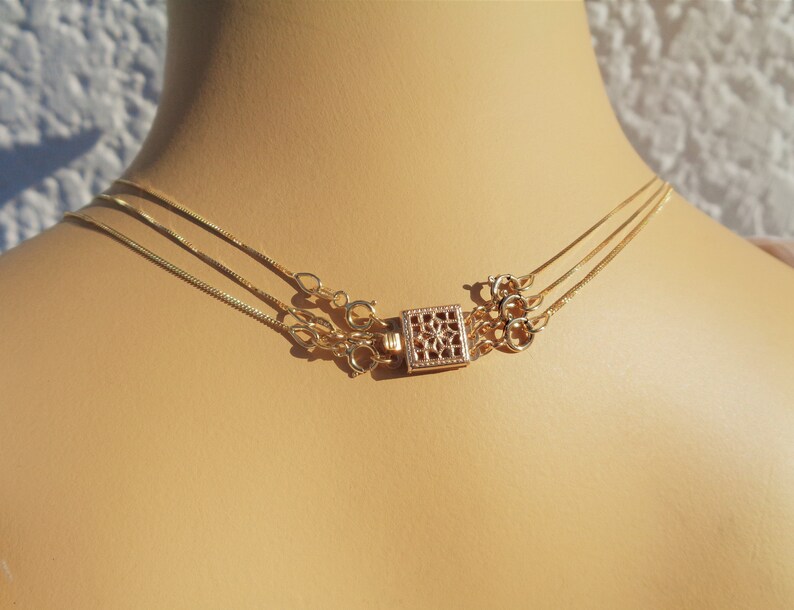 Layered Necklace Spacer Clasp 14K Gold Filled Layering Etsy