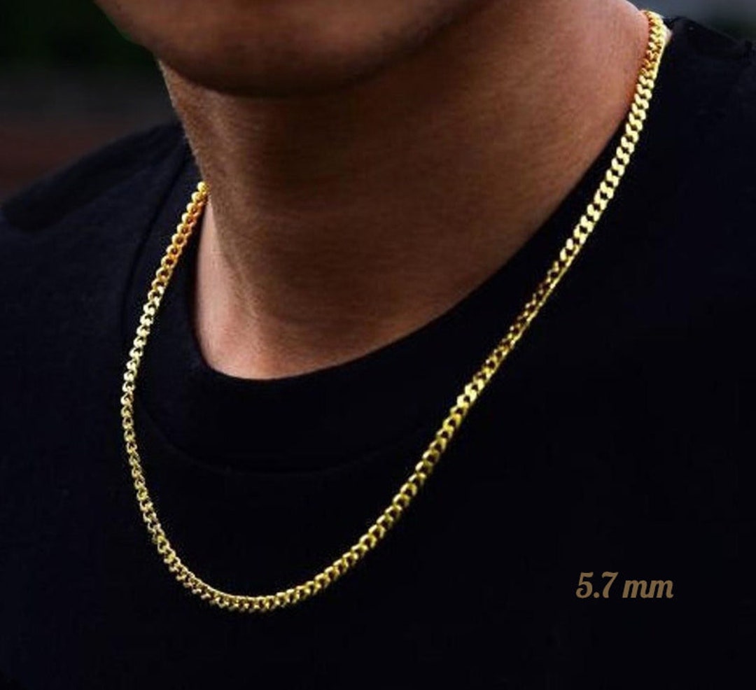 Mens Gold Dipped Curb Chain High Quality ITALY Miami Chain