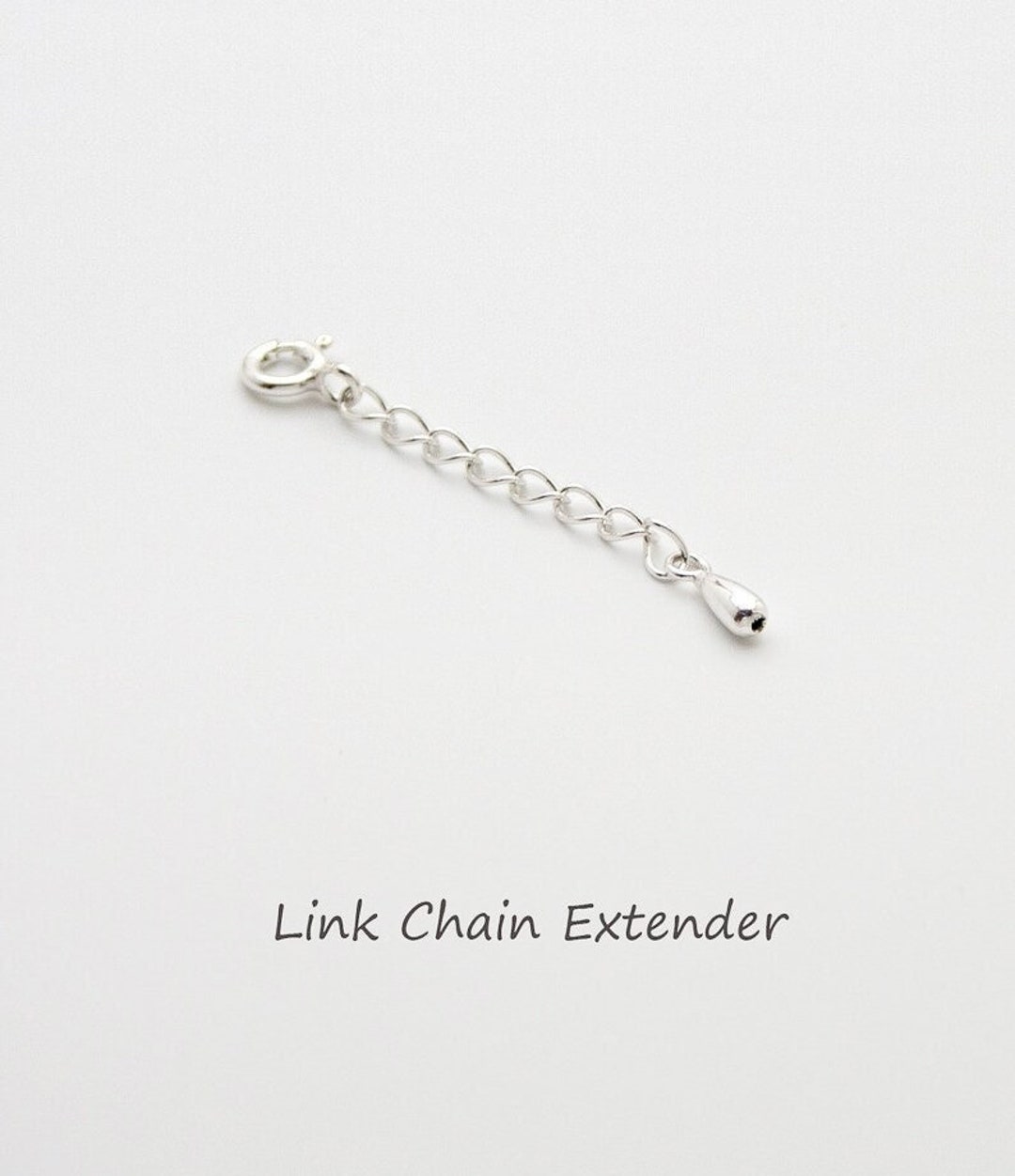 Adjustable Necklace Extender Real 925 Sterling Silver Etsy