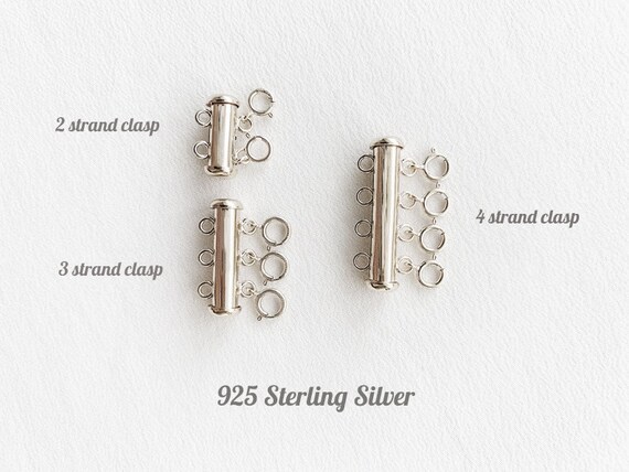 Layering necklace clasp sterling cheap silver