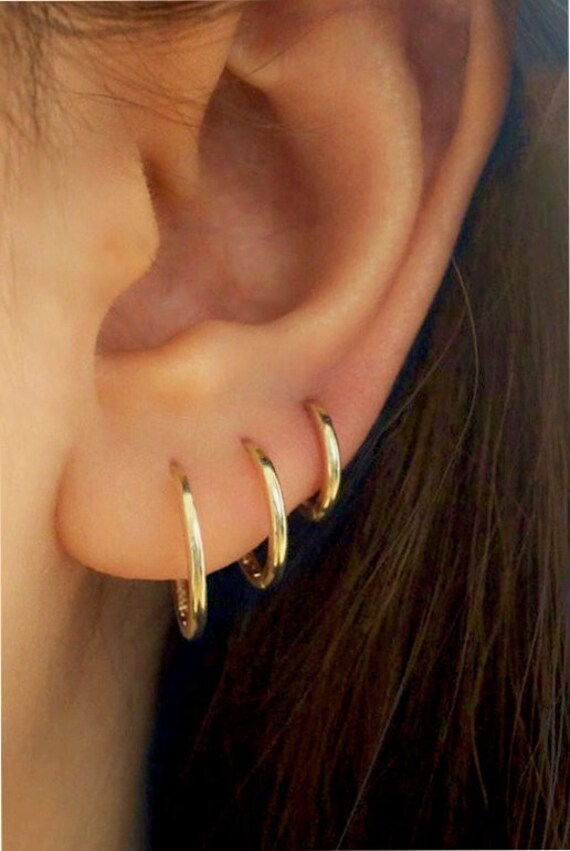Tiny hoop earrings online for second hole