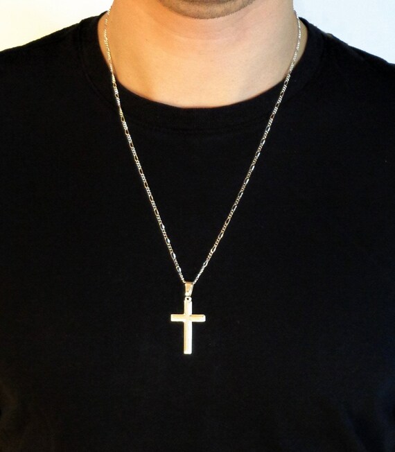 Cross Necklace 925 Italy SOLID Sterling 