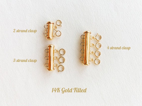 4 Pieces Necklace Layering Clasps Gold and Sliver Layered Necklace Clasp  Necklace Separator for Layering Multiple Necklace Detangler Jewelry Clasps
