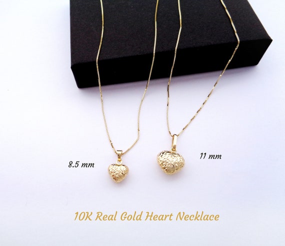 10k gold heart on sale necklace