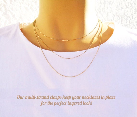 DIY Layered Necklace, Clasp Separating Spacer Sterling Silver