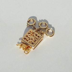 Layered Necklace Spacer Clasp 14K Gold 