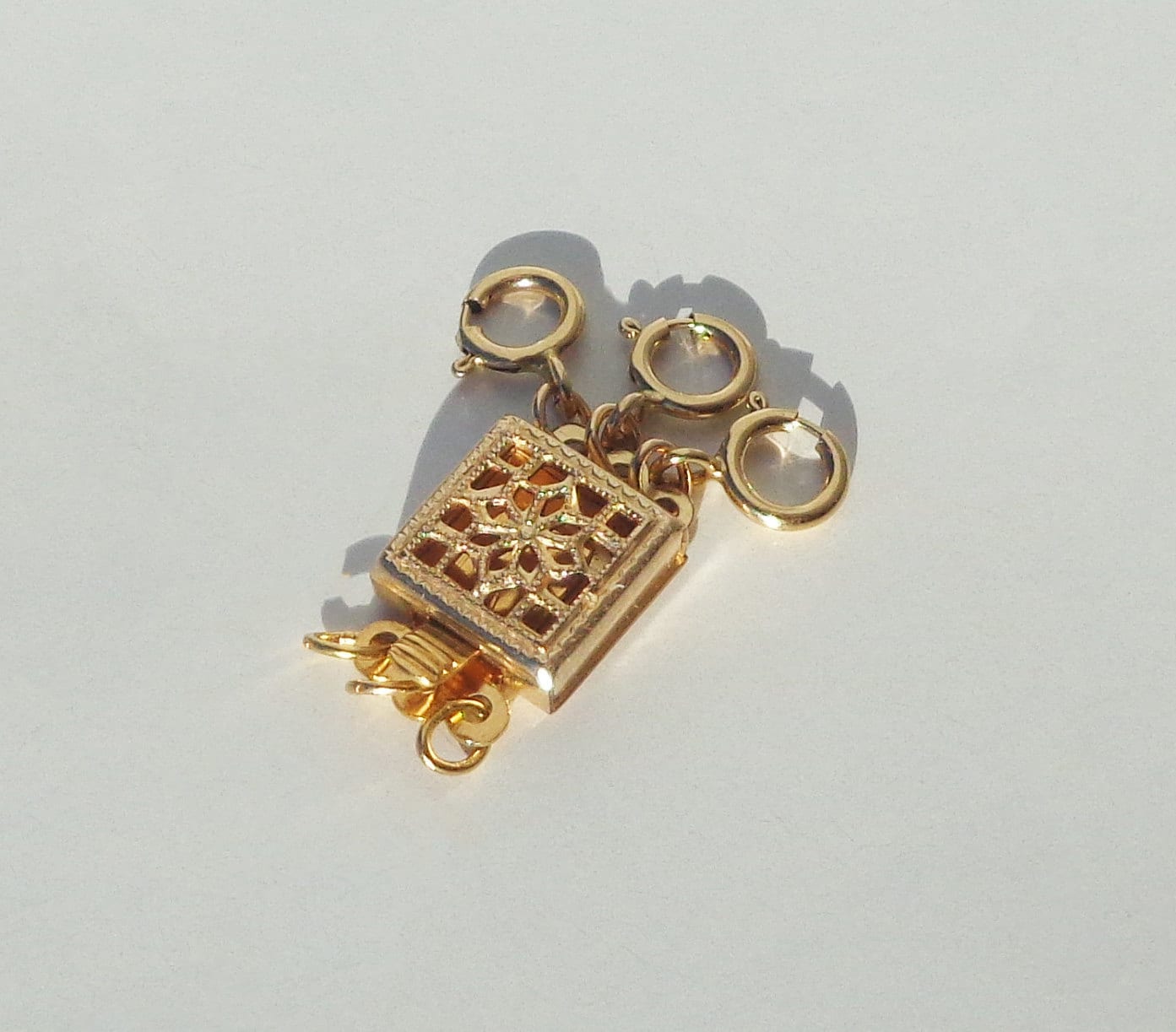 Layered Necklace Spacer Clasp 14K Gold 