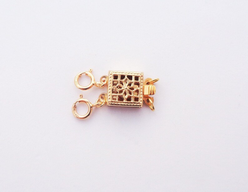 Layered Necklace Spacer Clasp 14K Gold Filled Layering Etsy