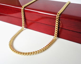 Gold Cuban Chain, Miami Curb Link Chain, High Quality ITALY Gold Bracelet, Thick Cuban Chain, Mens Gold Bracelet, Heavy Cuban Chain