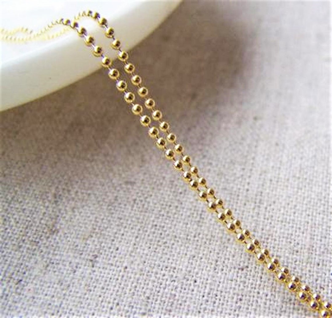14K Gold Filled Ball Chain High Quality Gold Bead Necklace Etsy