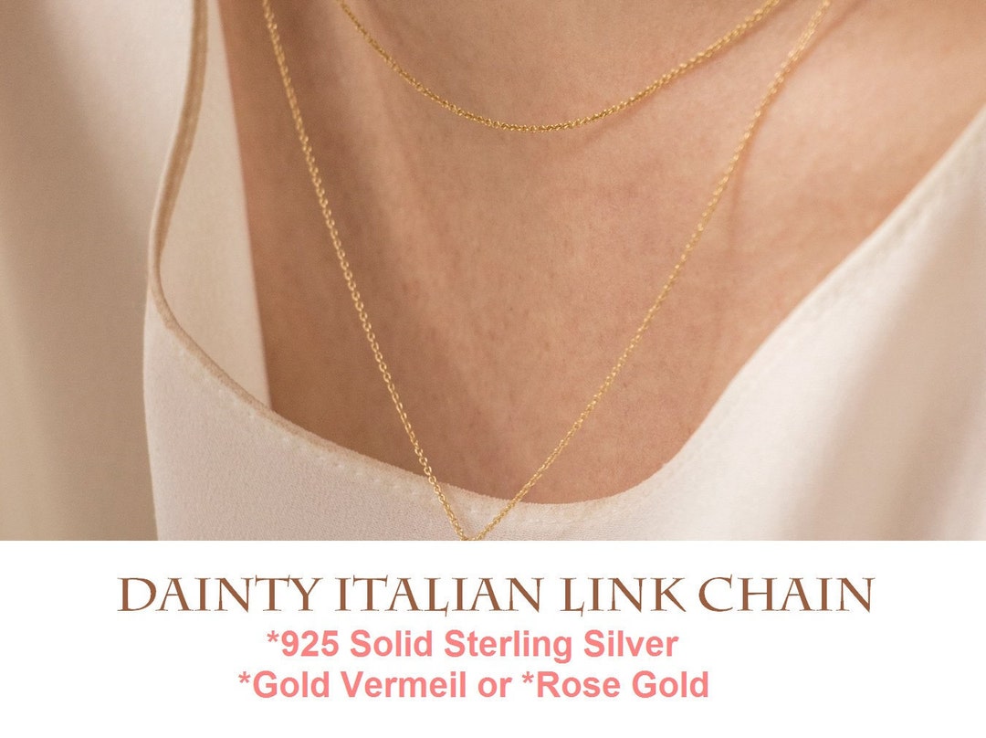 LIQUIDATION SALE Fine Link Chain, Dainty Minimalist Necklace, Gold