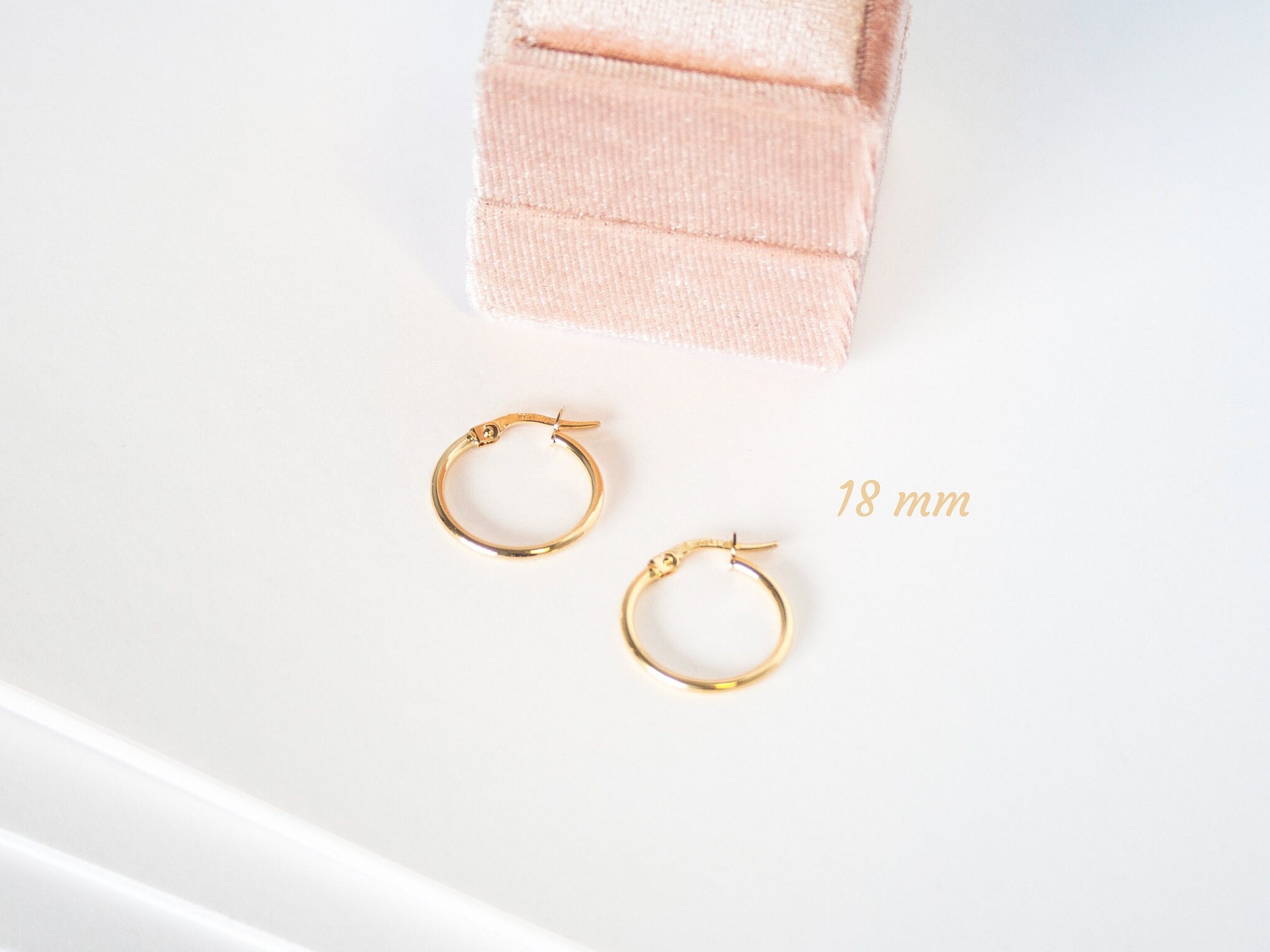 Gold Plated Sterling Silver Small Chubby Hoop Earrings - Lovisa