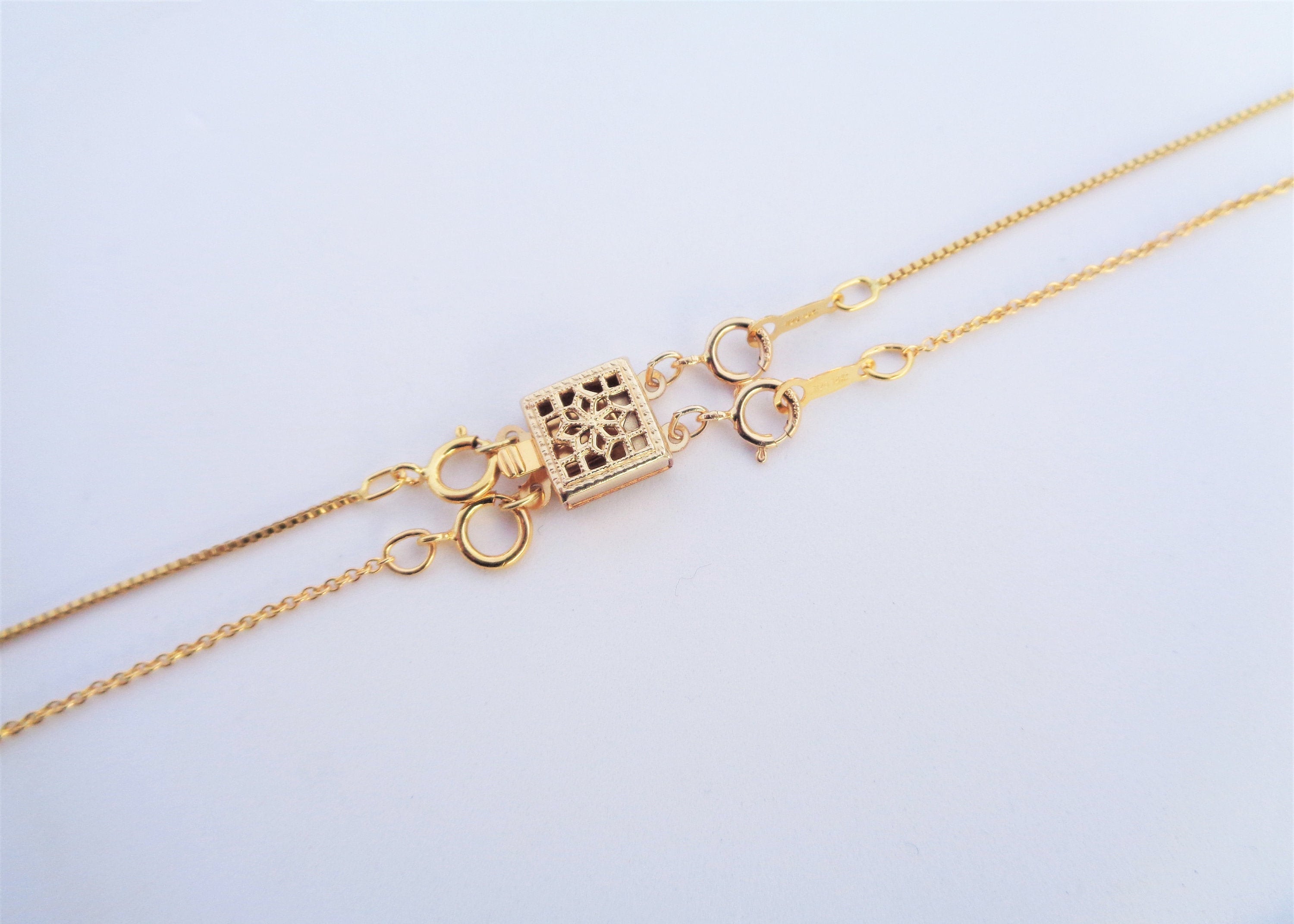 Layered Necklace Spacer Clasp 14K Gold Filled Layering Etsy Canada