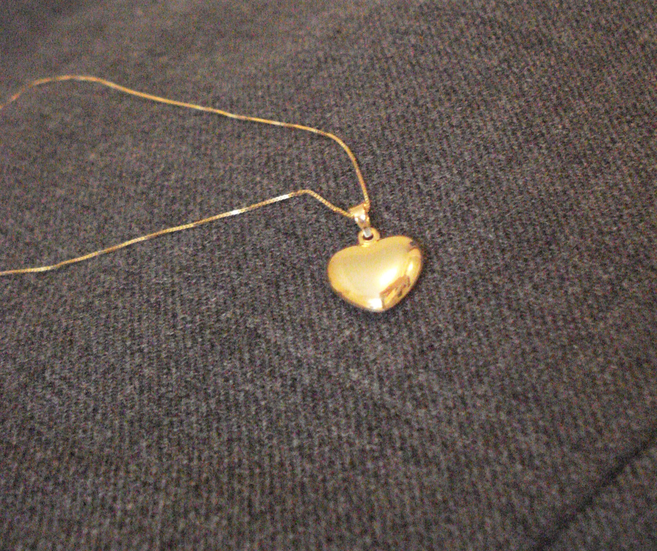 Solid Gold Heart Necklace 10K Real Gold Necklace Heart Etsy