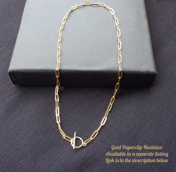 Paperclip toggle necklace deals