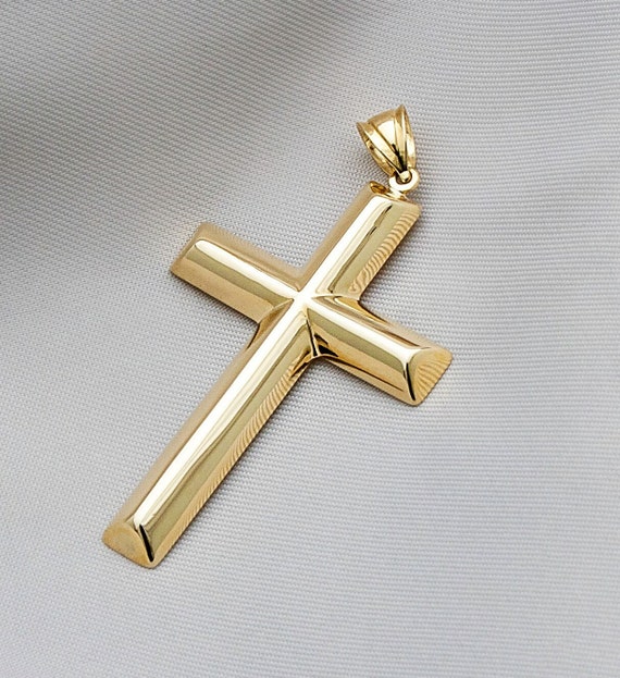 10k gold cross pendant mens online