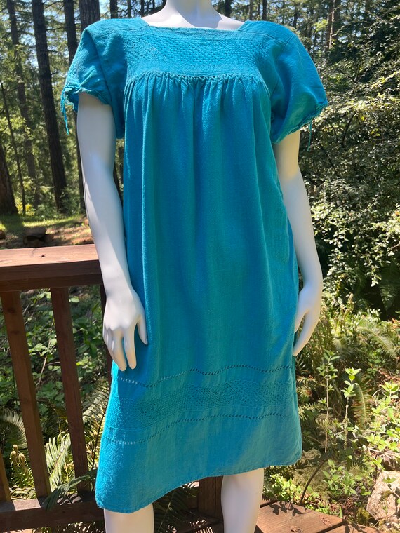 Vintage Cotton Sun Dress // blue dress, summer dr… - image 3