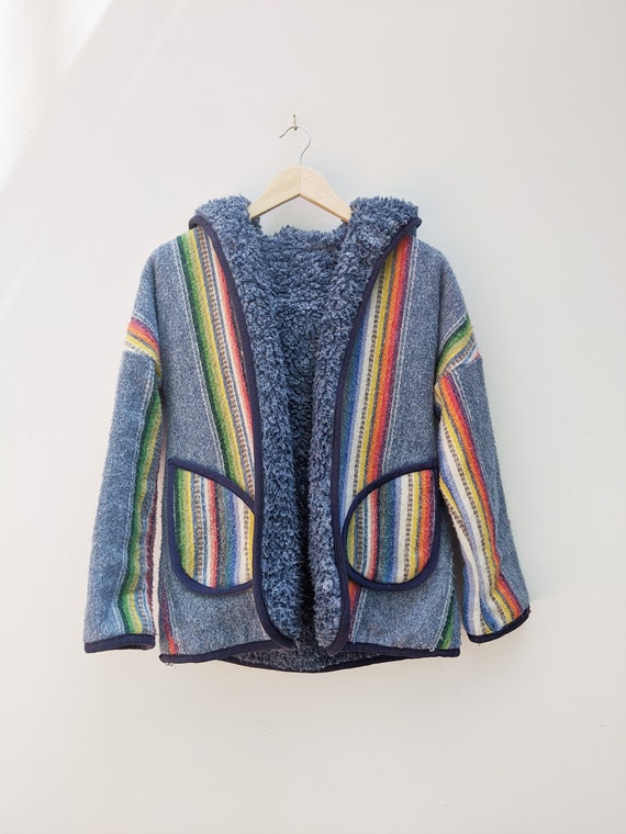 Vintage 70s Mexican Blanket Coat // southwestern b