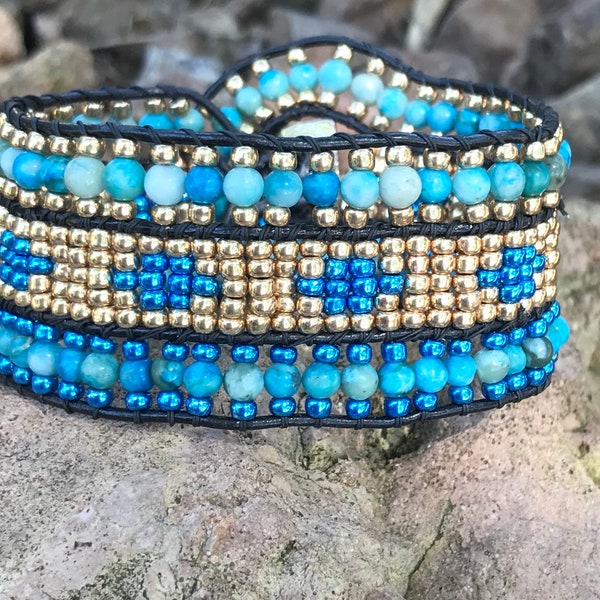 Beaded Cuff Bracelet Etsy