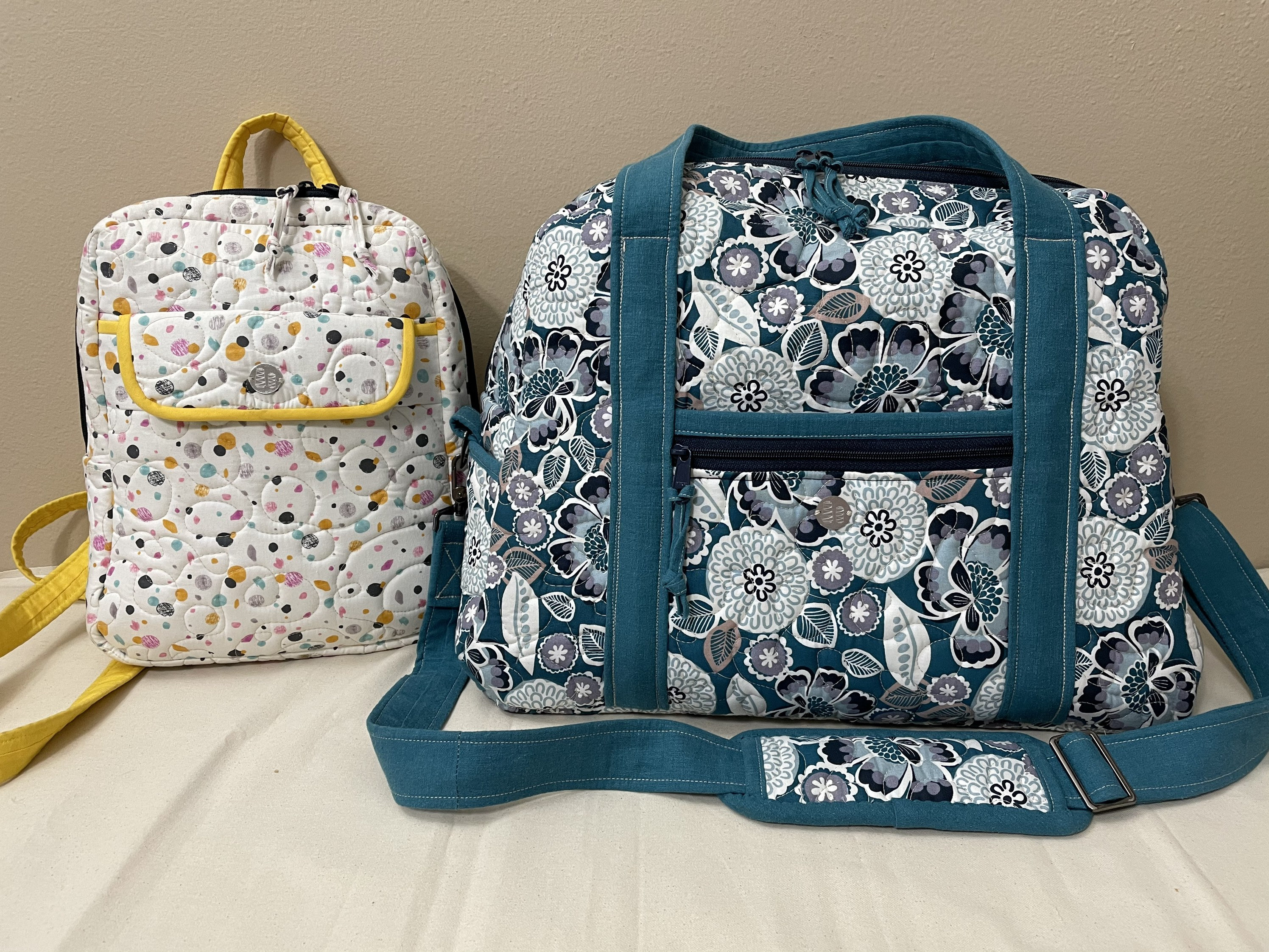 Handmade Quilted Overnight Bag Zippered Tote Bag for Weekend Etsy