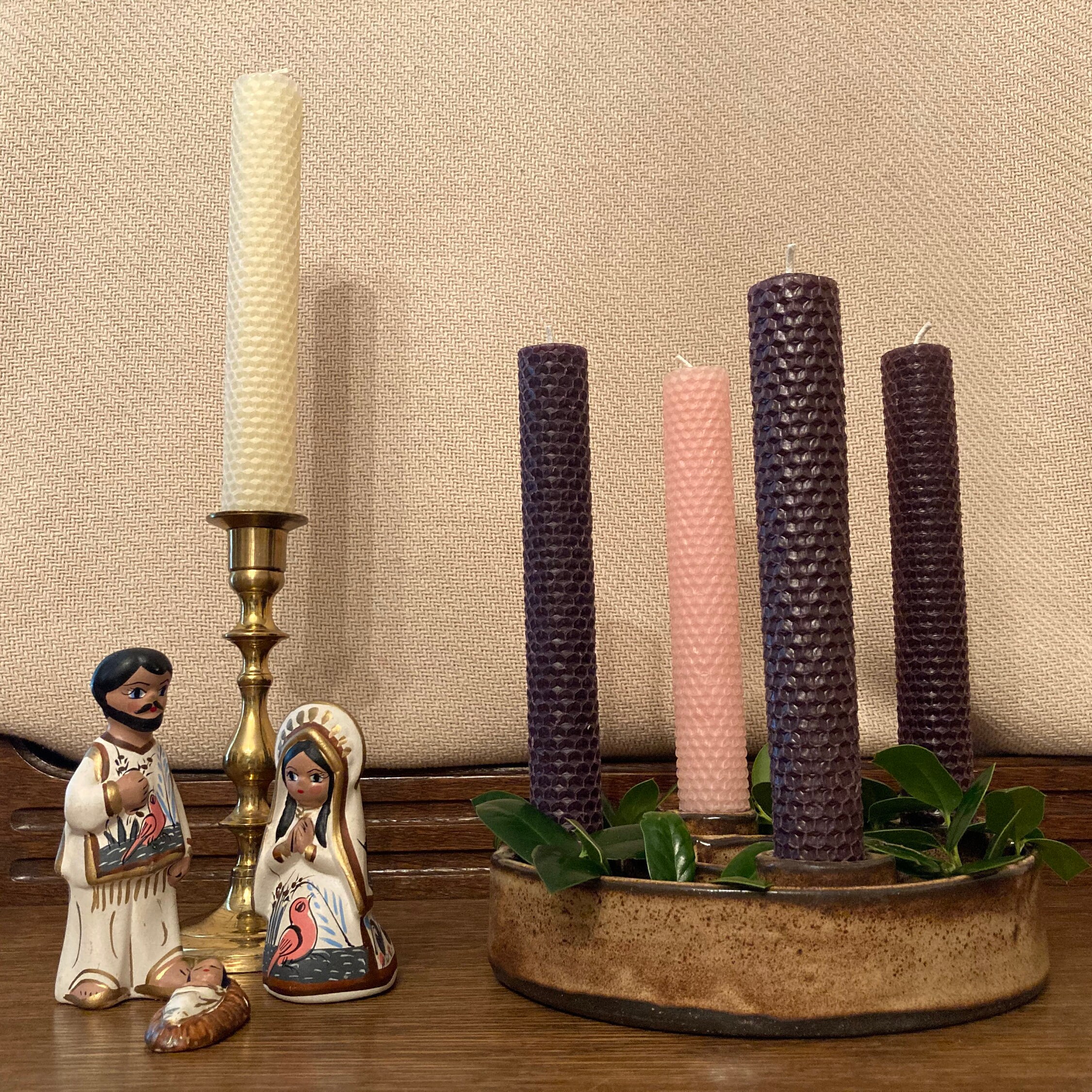 EXTRA WIDE Beeswax Advent Candles 8 Tall X 1.25 Etsy