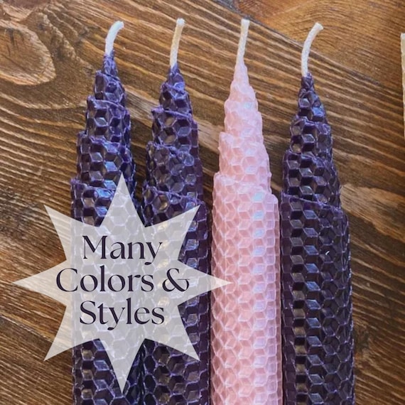 Beeswax Advent Candle Set and Christmas Candle for Advent Wreath Candle Holder Meaningful Handmade Gift for Christian Friend Prayer Aid