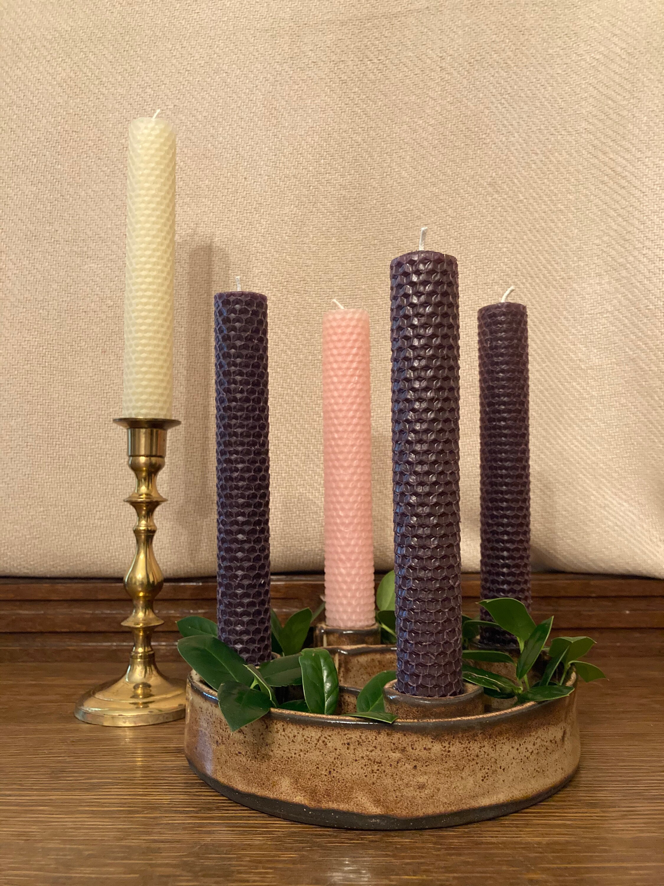 EXTRA WIDE Beeswax Advent Candles 8 Tall X 1.25 Etsy
