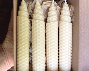 Beeswax Taper Short Candle Mini Dinner Stick Handmade Hostess Gift Eco Friendly Decor Small Table Decoration Pure Beeswax Stick Housewarming