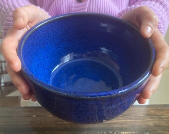 MultiPurpose Ceramic Bowl 6.5&quot; Rim Diameter Twilight Blue Glaze