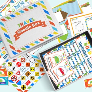 Road Trip Reisespiele|Instant Download|Nummernschild Spiel|Verkehrszeichen Bingo|Tic Tac Toe|Journalseiten|Leckerli Beutel Printables|Scrapbook Seiten