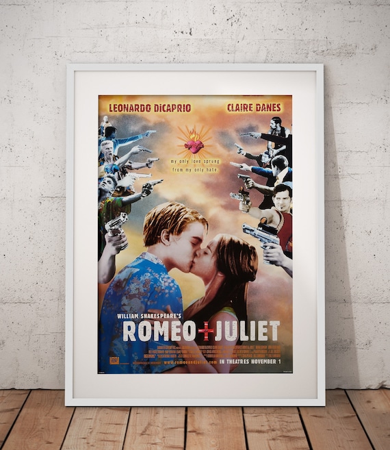 Romeo and Juliet 1996 Movie Film Poster A4/A3 Framed Options
