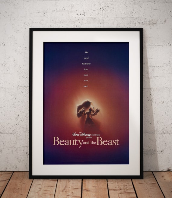 Beauty And The Beast 1991 Movie Film Poster A3 Framed Etsy