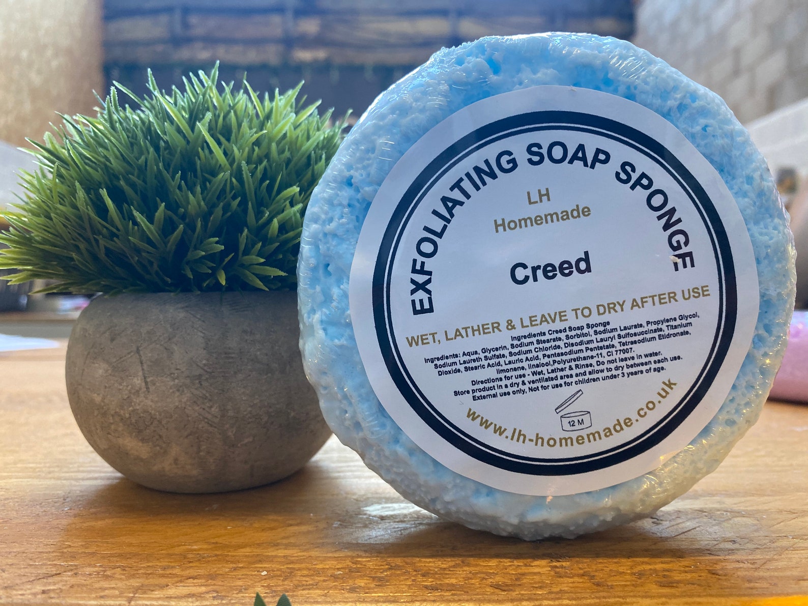 LH Homemade Exfoliating Soap Filled Sponge Large 180g Etsy