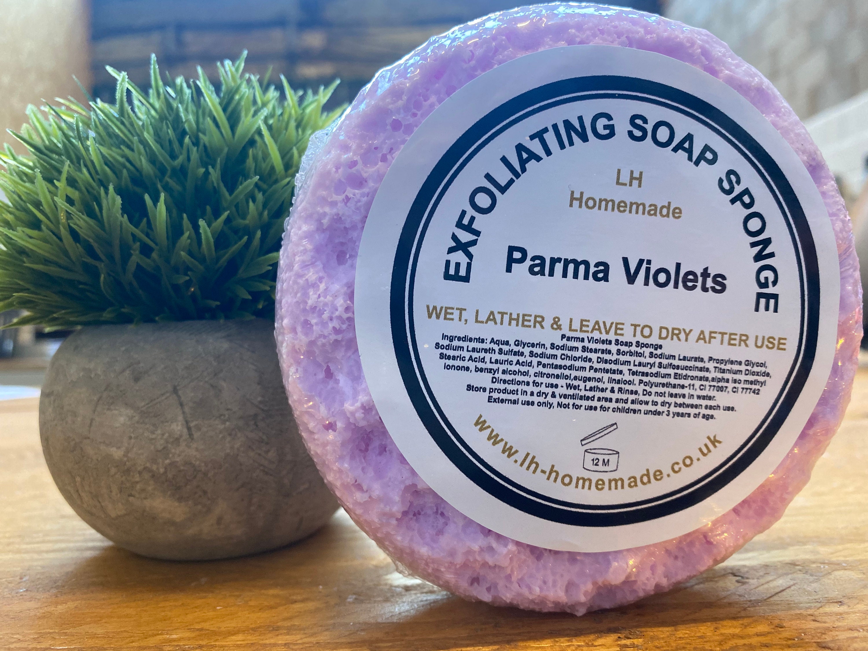 LH Homemade Exfoliating Soap Filled Sponge Large 180g Etsy