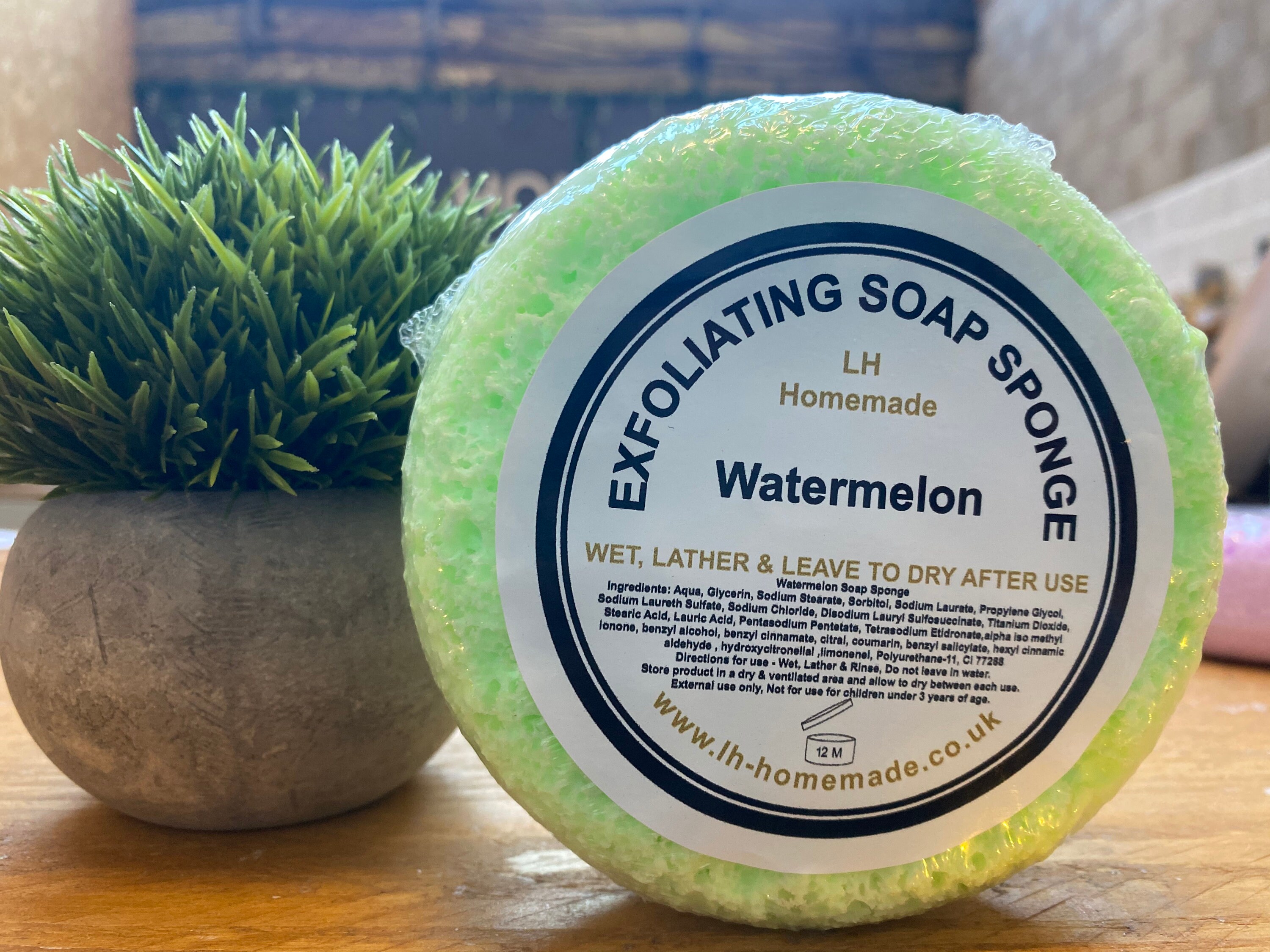 LH Homemade Exfoliating Soap Filled Sponge Large 180g Etsy