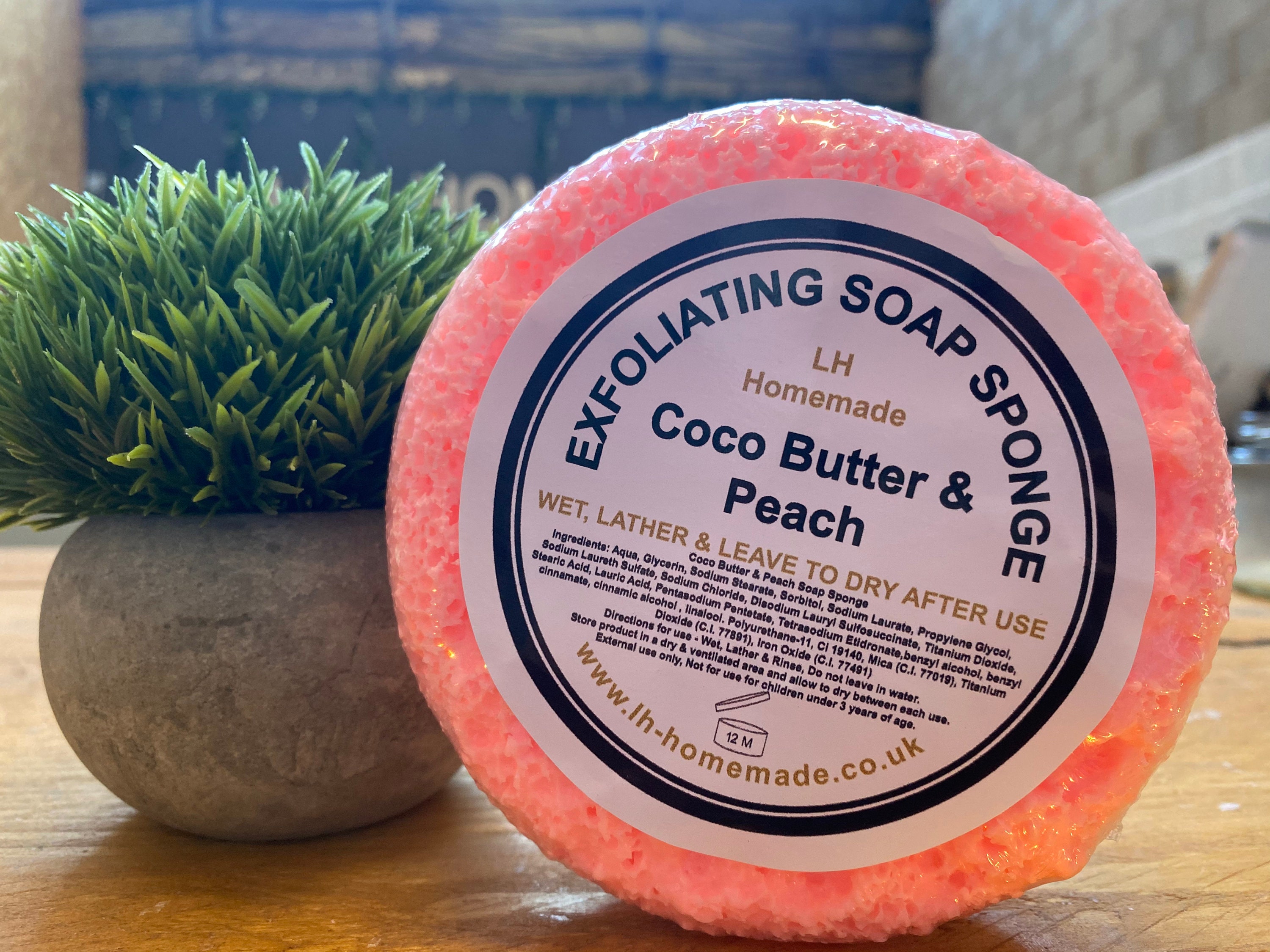 LH Homemade Exfoliating Soap Filled Sponge Large 180g Etsy