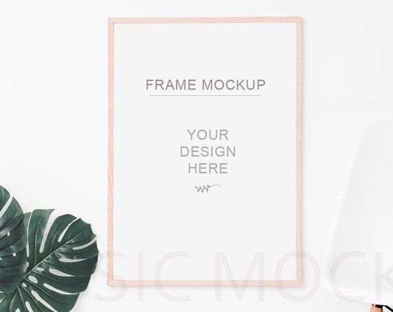Download Minimal Wooden Frame Mockup Art Monsteratropical Plant Nteriormockupposter Mockupclean20 28 3d Logo Mockup Psd Template Free Download