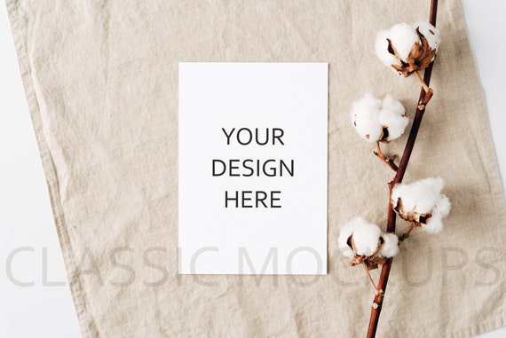 Styled Card Mockup Invitation Wedding Card Styled Stock Photography