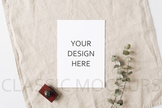 A5 Card Mockup Invitation Wedding Card Styled Stock Photography A5 Card Mockup Invitation Wedding Card Styled Stock Photography