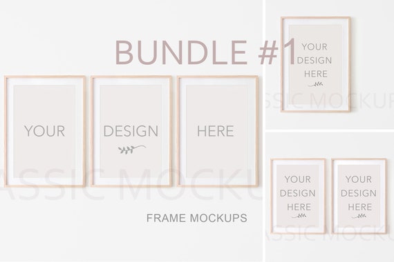 Bundle Wooden Frame Mockups Set Of 2 Set Of Bundle Wooden Frame Mockups Set Of 2 Set Of