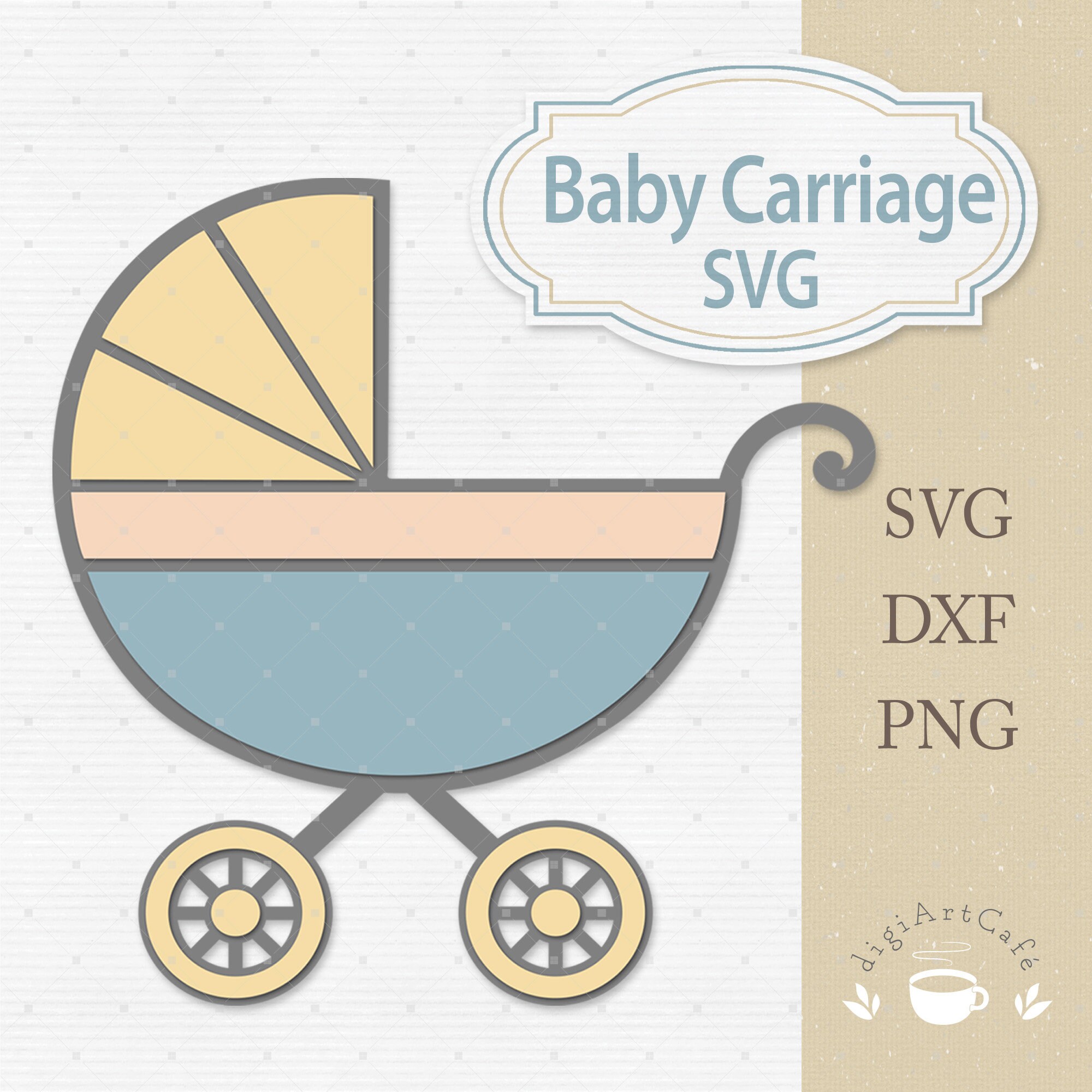 Baby Carriage Layered SVG DXF Cut File PNG Digital - Etsy Australia