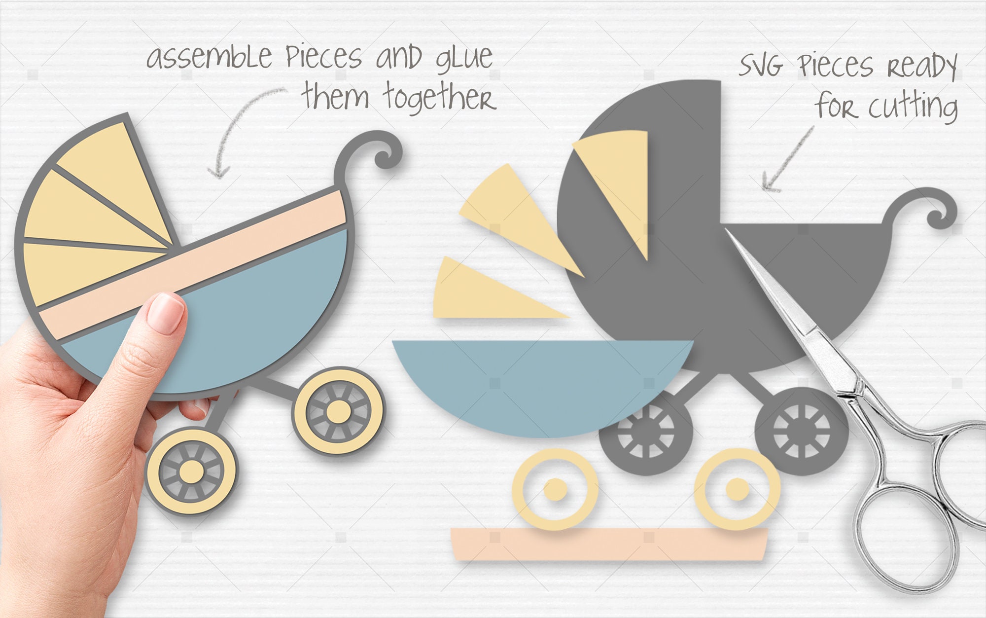 Baby Carriage Layered SVG DXF Cut File PNG Digital - Etsy Australia