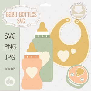 Babyfles SVG, babyfles clipart, digitale download, baby cut-bestanden, baby SVG, baby clipart, baby shower cut-bestanden, instant download
