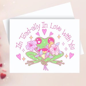 Un allié crapaud amoureux de vous Carte de vœux