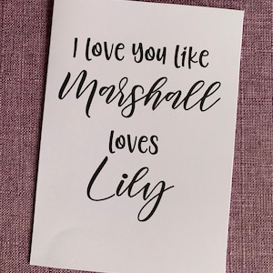 How I Met Your Mother Inspirierte Karte