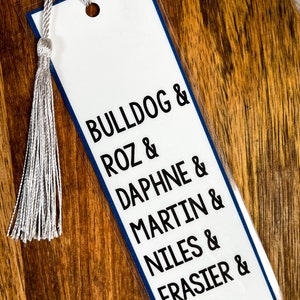 Frasier Character List Tassel Bookmarks